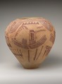 Decorated Ware Jar Depicting Ungulates and Boats with Human Figures, Pottery, paint