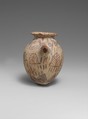 Spouted vessel in decorated ware, Pottery, paint
