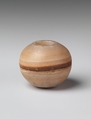 Toilet jar, Travertine (Egyptian alabaster)
