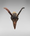 Bucranium, Antler, bone, paint