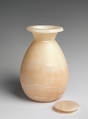 Jar, piriform, Travertine (Egyptian alabaster)