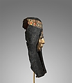 Funerary Mask of a Woman, Cartonnage, gesso, paint, gold, copper alloy, faience