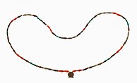 Necklace with Shen-Amulet of Senebtisi, Gold, carnelian, turquoise, faience (some restored)
