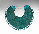 Broad Collar of Wah, Faience, linen thread