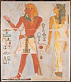 Thutmose I and His Mother Seniseneb, Nina de Garis Davies, Tempera on paper