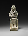 Statuette of Isis nursing Horus, dedicated by Ankhhor, son of Perechbanebdjedet and Heretib, Anhydrite