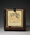 Cosmetic Box of the Royal Butler Kemeni, Cedar, with ebony and ivory veneer and silver mounts
