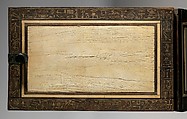 Cosmetic Box of the Royal Butler Kemeni, Cedar, with ebony and ivory veneer and silver mounts
