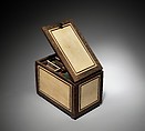 Cosmetic Box of the Royal Butler Kemeni, Cedar, with ebony and ivory veneer and silver mounts