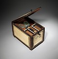Cosmetic Box of the Royal Butler Kemeni, Cedar, with ebony and ivory veneer and silver mounts