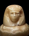 Canopic Jar of Princess Sithathoryunet - Qebehsenuef, Travertine (Egyptian alabaster), paint
