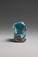Fragment of dwarf figurine, Blue faience