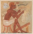 Sandal Maker, Tomb of Rekhmire, Nina de Garis Davies, Paper, tempera paint, ink