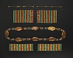 Cowrie Shell Girdle of Sithathoryunet, Gold, carnelian, feldspar, pellets of copper-silver alloy