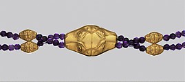 Leopard-Head Girdle of Sithathoryunet, Gold, amethyst, diorite pellets (inside)