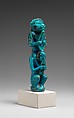 Monkey and Man Playing Instruments, Faience