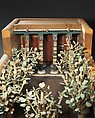 Model of a Porch and Garden, Wood, paint, copper