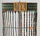 Belt of beadwork apron of Senebtisi, Light and dark green, blue and black faience, paint