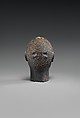 Head of an "Ethiopian" depicted in Hellenistic mode, Black bronze, gold, carnelian, obsidian