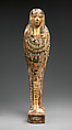 Funerary Statuette naming Teshnefer, Wood, gesso, paint, gilding