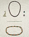 Girdle with Cowrie Shells, Electrum over plaster, carnelian, amethyst