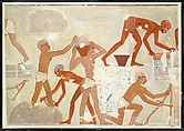 Brickmakers, Tomb of Rekhmire, Nina de Garis Davies, Tempera on Paper