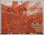 Two Princesses, Nina de Garis Davies, Tempera on Paper