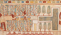 Nebamun Supervising Estate Activities, Tomb of Nebamun, Charles K. Wilkinson ca. 1928–1930, Tempera on paper