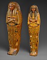 Inner coffin of Khonsu, Wood, gesso, paint