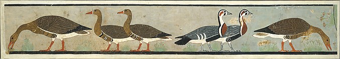 Facsimile Painting of Geese, Tomb of Nefermaat and Itet, Charles K. Wilkinson [painted 1920-21], Tempera on paper