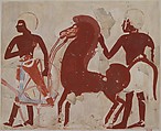 Offerings of a Chariot and Horse, Tomb of Userhat, Charles K. Wilkinson, Tempera on paper