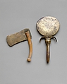 Razor Belonging to Hatnefer, Bronze or copper alloy, boxwood