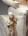 Nikare with his Wife and Daughter, Limestone, paint