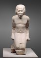 Statue of Kneeling Captive, Limestone, paint