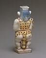 Container in the form of a Bes-image, Faience