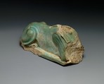 Body of a sphinx, Greenish faience