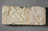 Desert Scene with Antelope, Limestone, paint