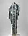 Torso of a Ptolemaic King, inscribed with cartouches of a late Ptolemy, Basalt