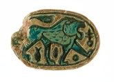Canaanite Scarab with a Roaring Lion, Steatite