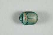Scarab Commemorating Two Obelisks of Thutmose III, Glazed steatite