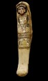 Mummy with a Painted Mask Depicting a Woman Holding a Goblet, Human remains, linen, plaster, paint, mummification material