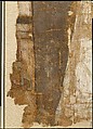 Fragmentary Shroud with a Bearded Young Man, Linen, tempera paint