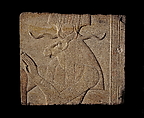 Relief depicting a ram-headed deity offering an <em>ankh</em> sign to the king, Stone - Limestone