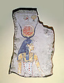 Relief fragment with Hathor in human form, Stone - Limestone
<br/>Paint