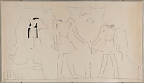 Offering Scene, Tomb of Djari, Unknown Copyist [member of the MMA Egyptian Expedition], Ink on Paper