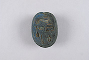 Scarab with blessing, Egyptian Blue