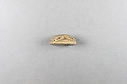 Scarab inscribed with the name of Unis, Steatite, traces of glaze
