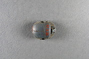 Scarab of Psamtik I or II, Faience