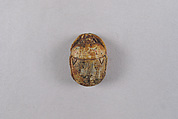 Scarab Incised with Crowned Uraei, Steatite
