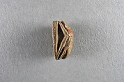 Scarab inscribed with the name of Unis, Steatite, traces of glaze